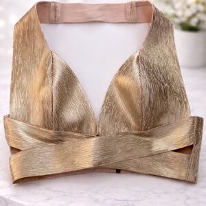 Elegant Gold Women's Bralette Top